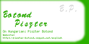 botond piszter business card